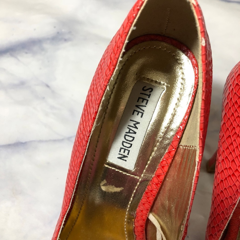 Steve Madden Coral Orange Ronni High Heels Pumps - Picture 2 of 8
